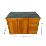 ANDO 48" COUNTER Tile Top Kitchen Unit [Cedar & Ply & Porcelain Tile]