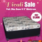 [*Xmas Sale*] – FULL (4x6) SIZE 5” SnoozeRite Combo Offer: One FULL (4x6) Size SILVERSUN 12" Base [BLACK], & One FULL (4x6) Size SILVERSUN 5" SnoozeRite Mattress [5" Low Density Foam] - (Double Sided)