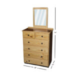 Vanda 6 Drawer Chest Of Drawers With Mirror 32"