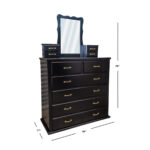 SATO JEWEL BOX 6 Drawer 42" Chest Of Drawers WITH MIRROR  [MDF]