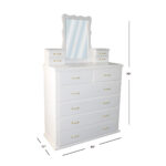 SATO JEWEL BOX 6 Drawer 42" Chest Of Drawers WITH MIRROR  [MDF] - Image 3