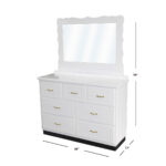 SHELLO 7 Drawer 48" ULTRAWIDE Chest Of Drawers  WITH LARGE MIRROR [MDF] - Image 2