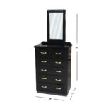 SHELLO 6 Drawer 28" THINBOY Chest Of Drawers WITH MIRROR [MDF]