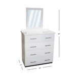 Vinnie 5 Drawer 32" Chest of Drawers (With Mirror) - Image 2