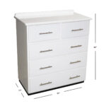Vinnie 5 Drawer 32" Chest of Drawers Without Mirror