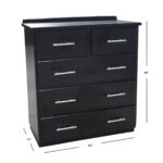 Vinnie 5 Drawer 32" Chest of Drawers Without Mirror - Image 2