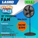 LASKO 18" Pedestal Fan [BLACK] - (1827) {1 Month Warranty}