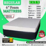 QUEEN Size SILVERSUN 6" SnoozeRite Mattress [6" Low Density Foam] - (Double Sided)