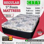 QUEEN Size SILVERSUN 5" SnoozeRite Mattress [5" Low Density Foam] - (Double Sided)